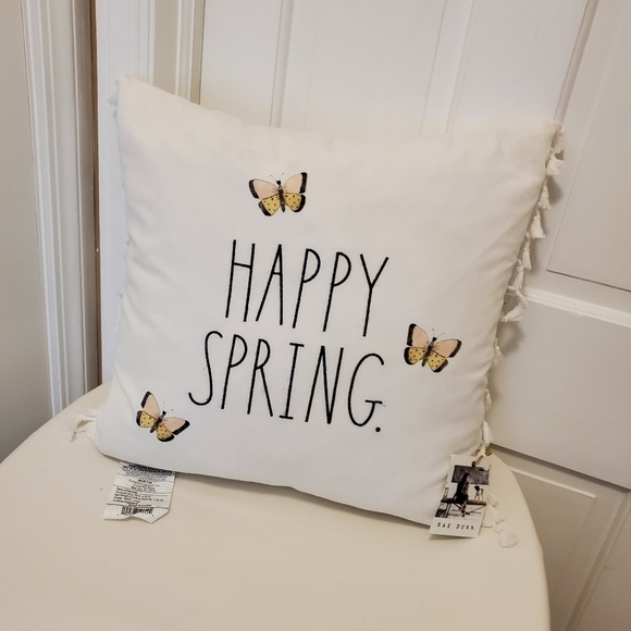Rae Dunn "Happy Spring" Throw Pillow - Picture 5 of 9